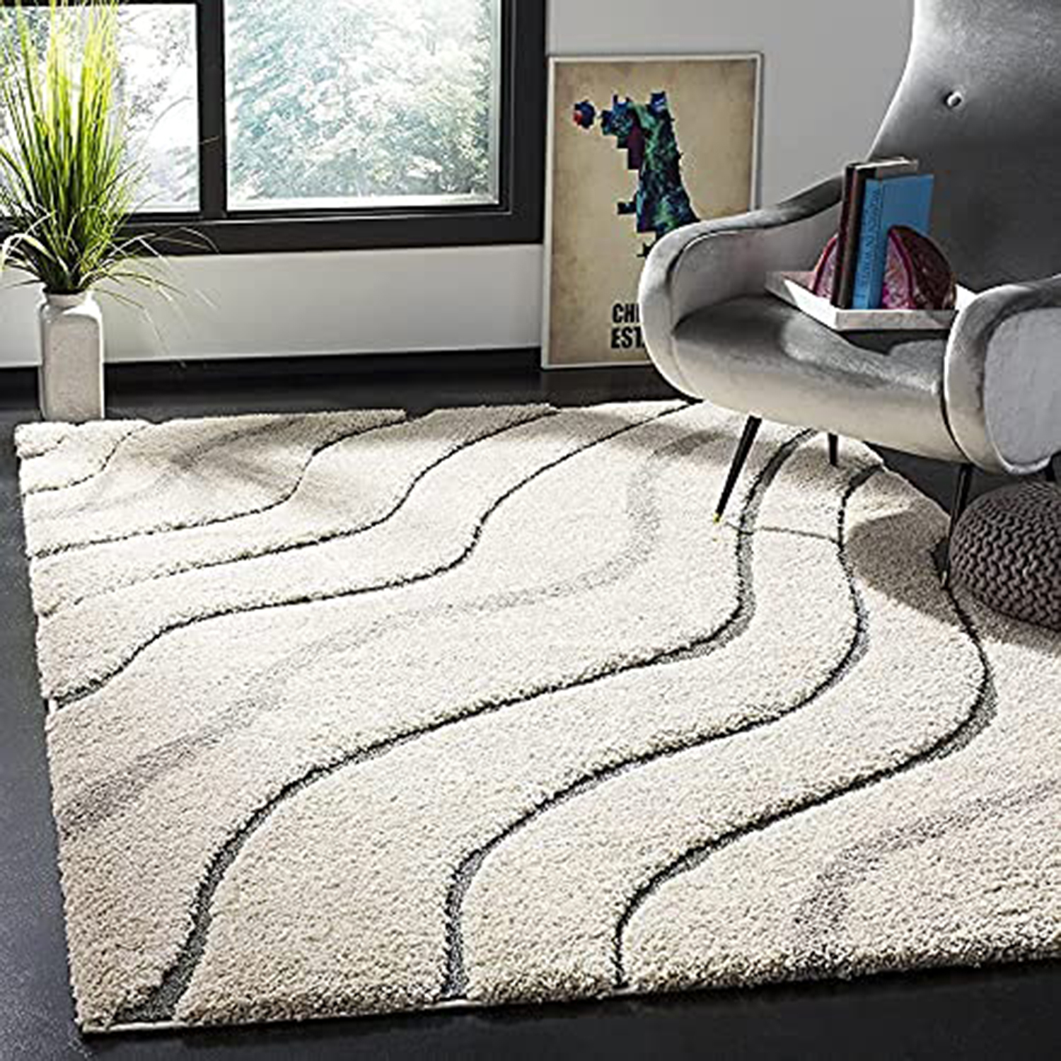 Hassan Carpet Yellow Microfiber Cozy & Fluffy Shaggy Carpet and Rugs Best Suitable For Living room & Office Floor Mat With 2 inch Thickness