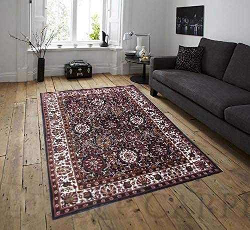 Hassan Carpet New Kashmiri Persian Design Extra Look Carpet for Living Room, Bedroom and For Hall, Blue A39