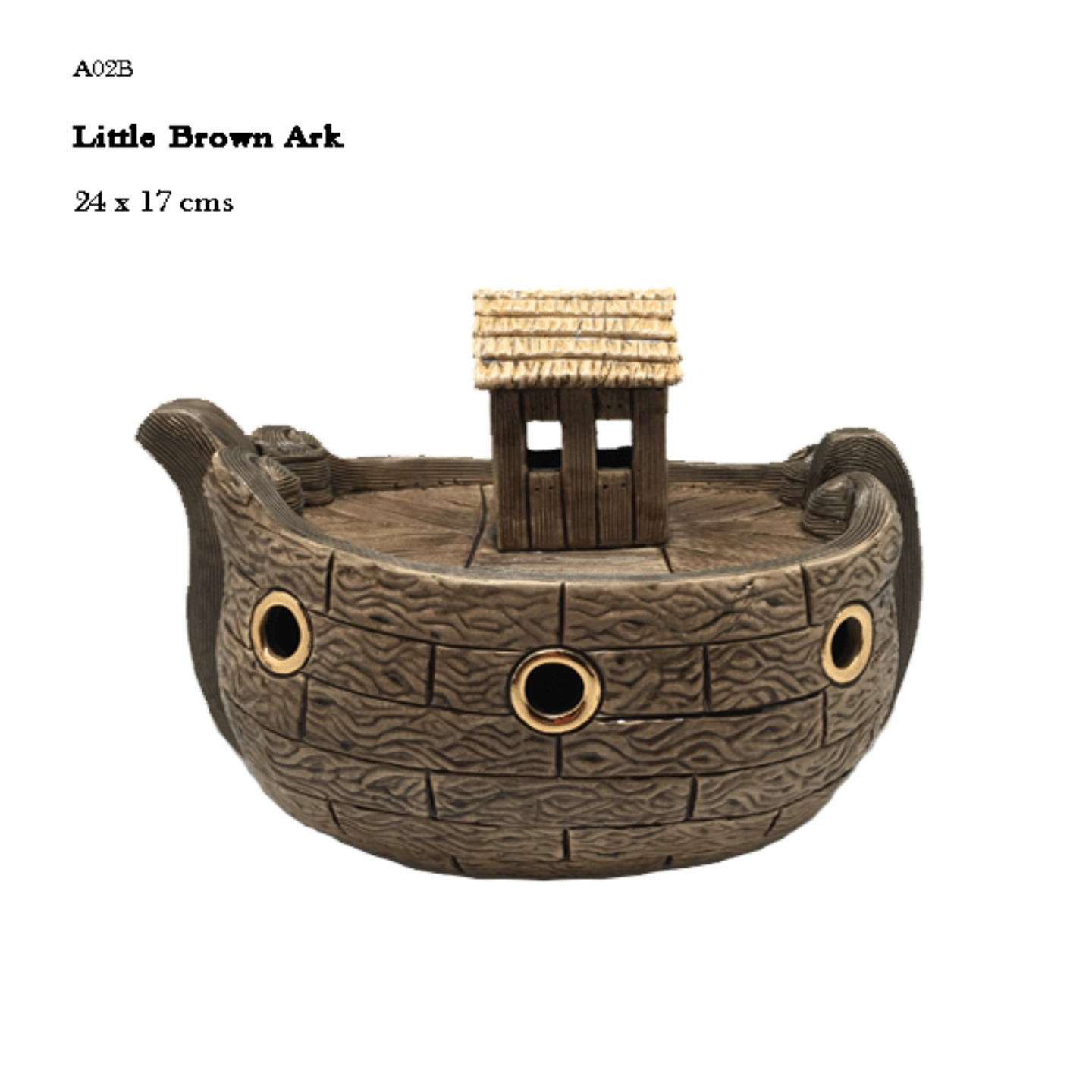 Little Brown Ark - 18K Gold Plating