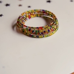 Masai beaded spiral Bnagle
