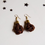 Brown African beaded Earring