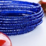 Dark Blue Spiral Maasai beads
