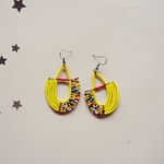 maasai yellow earring 
