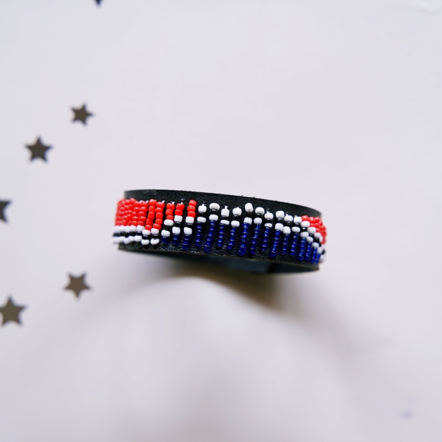 African EthnicTribal Masai Bead Leather Bracelet