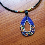 Violet Masai beaded Necklace