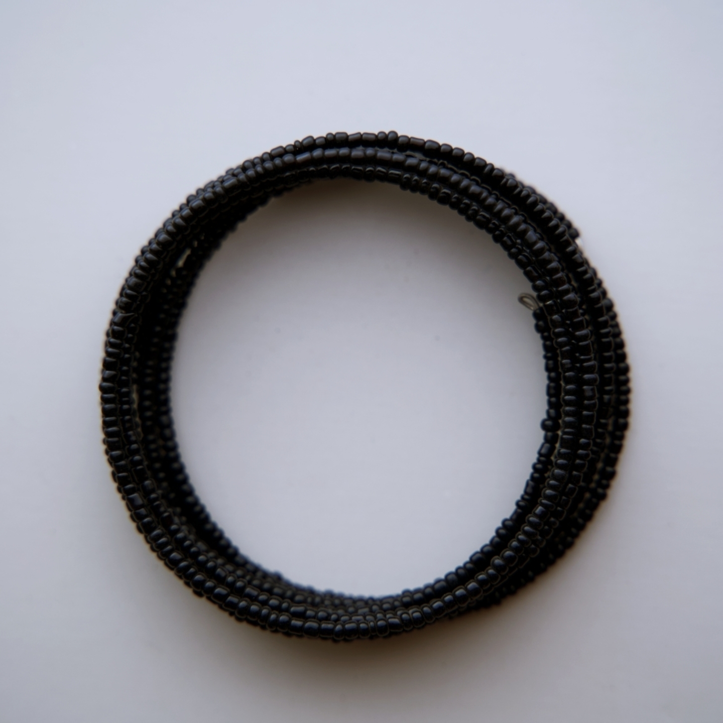 Black African Maasai beaded tribal bangle