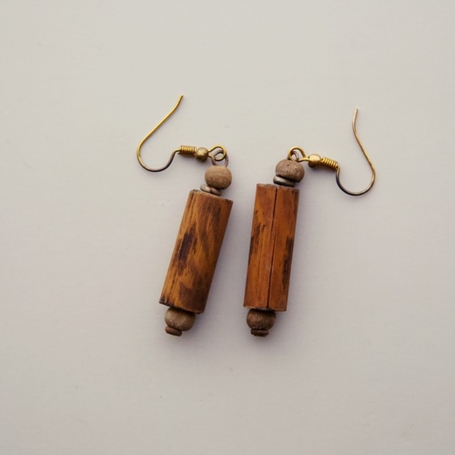 Traditional wooden Maasai Earrings