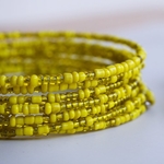 African Maasai beaded Spiral tribal bangle
