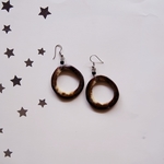 Round shaped Cow Horn Earring