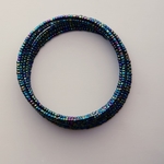 Shinny Maasai Beaded Coil Bracelet