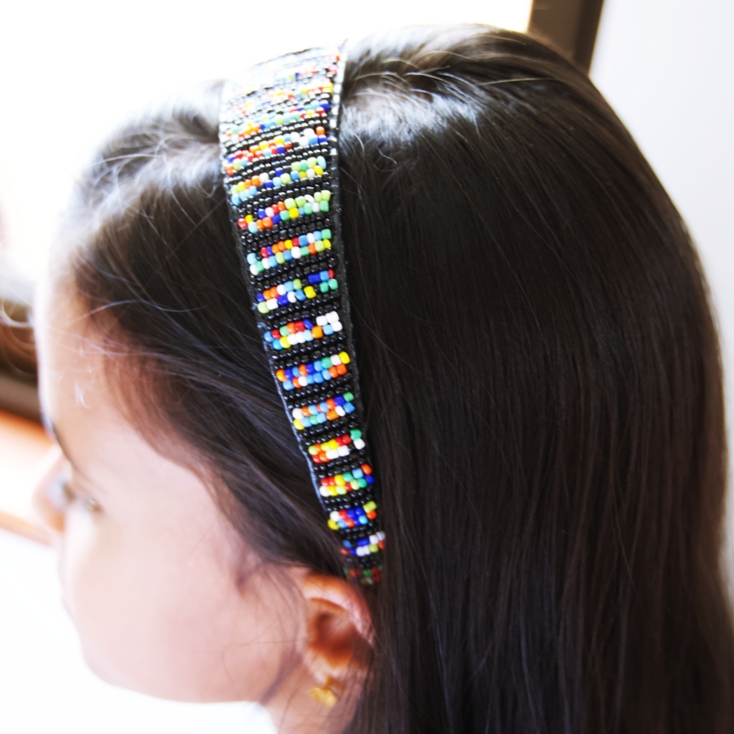 Black and multicolour Maasai Head band