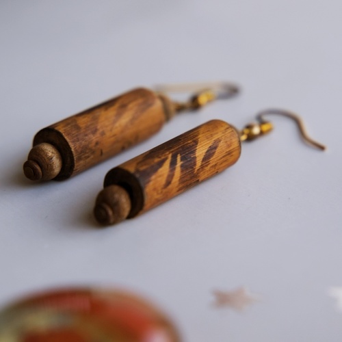 Traditional wooden Maasai Earrings