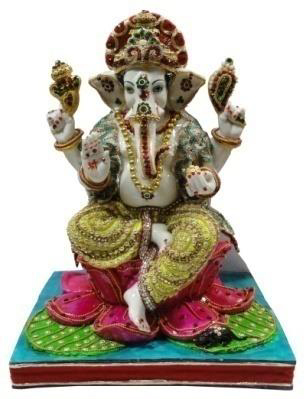 Deesha Planters and Dcor Beautiful Dcor Lord Ganesha Idol Statue 08 Product Dimension LXBXH 13x11.5x18 Inch