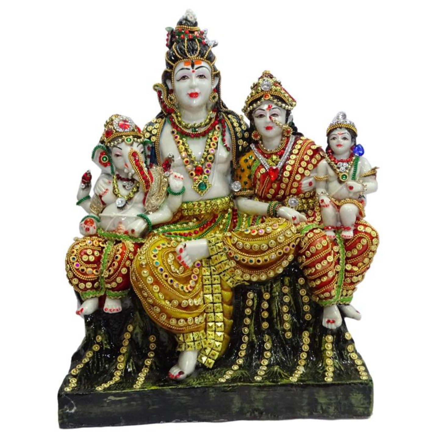 Deesha Planters and Decors Shiv Family Idol10X7X13.5