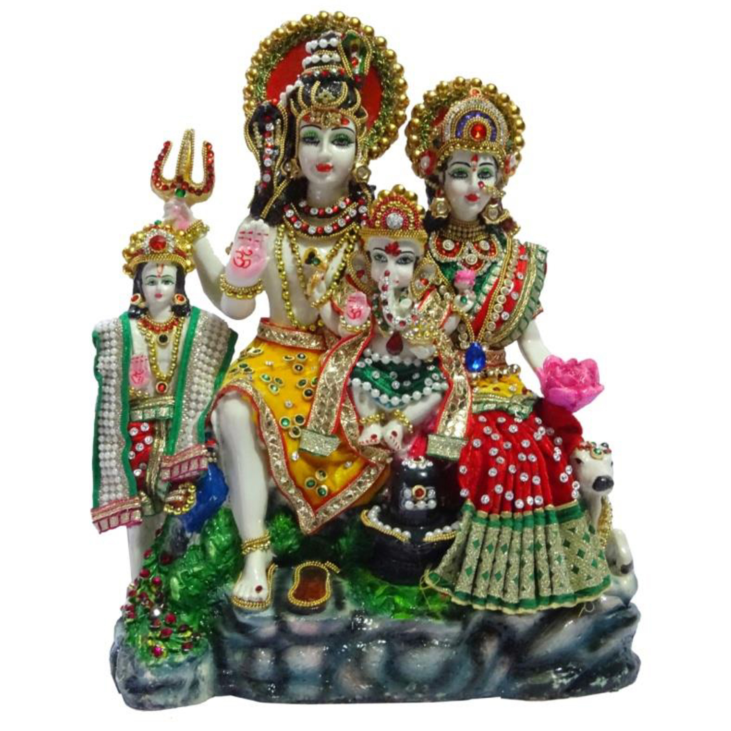 Deesha Planters and Decors Beautiful Shiv Family Statue 12X5X15.5 inch