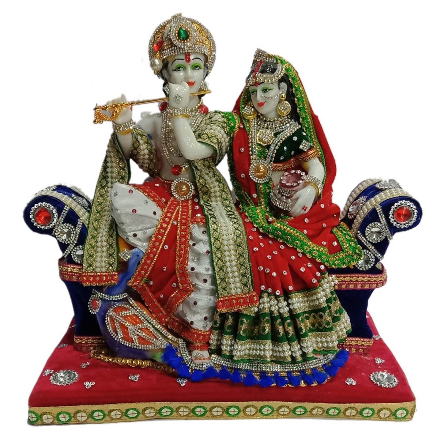 Deesha Planters and Decors Sofa RadhaKrishna Ji Statue