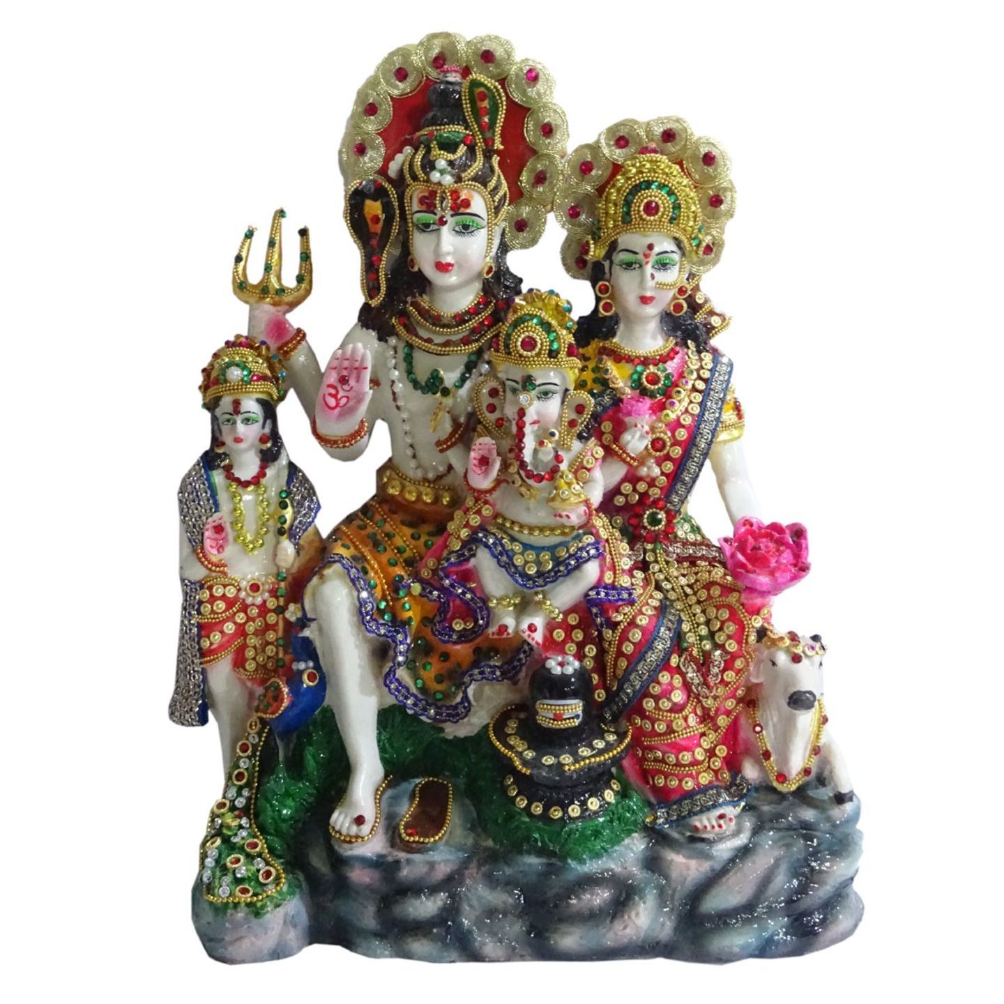 Deesha Planters and Decors Beautiful Shiv Parivar with Kartike 31X13X40 CM