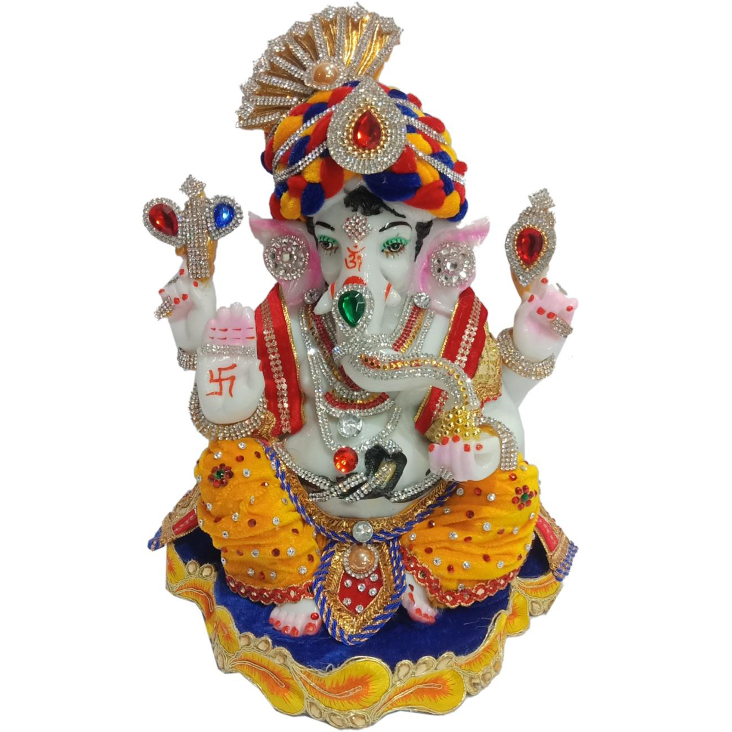 Deesha Planters and Decors Pagdi Ganesh Ji 8.75X6.25X12 inch