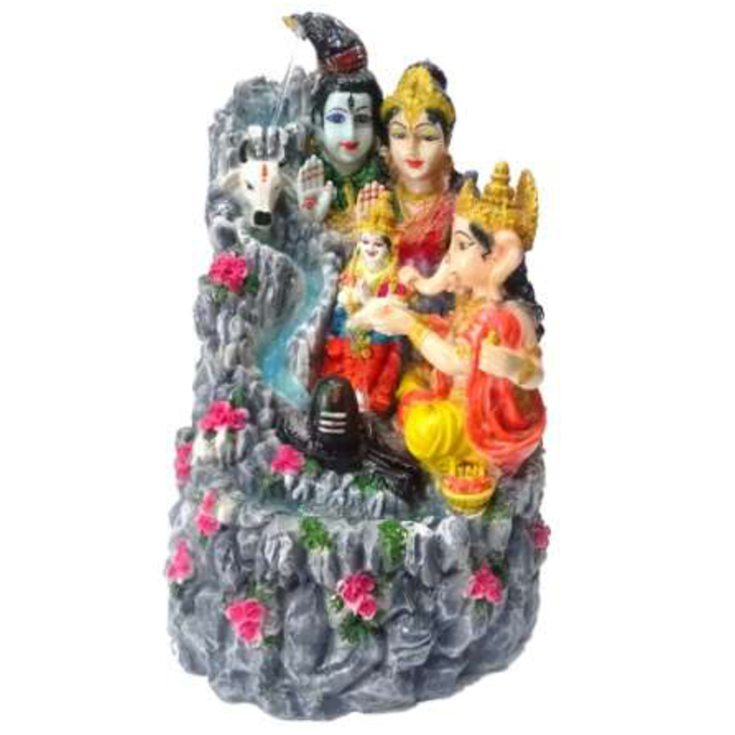 Deesha Planters and Decors Shiv Family Fountain8x8.75x15.75