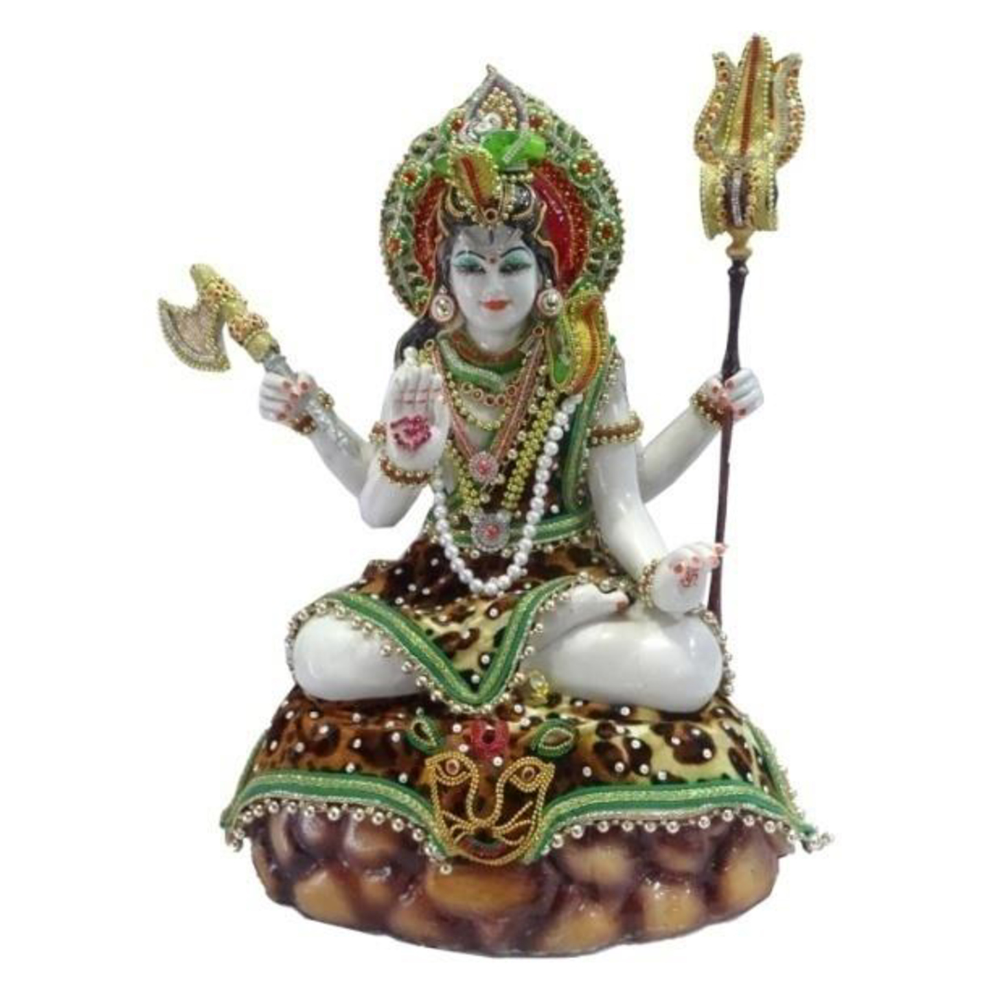 Deesha Planters and Decors Beautiful Multicolored Shiv Statue 13X12X19 inch