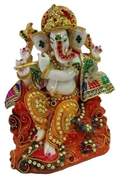 Deesha Planters and Dcor Beautiful Dcor Lord Ganesha Idol Statue 58 Product Dimension LXBXH 6x4x8 inch