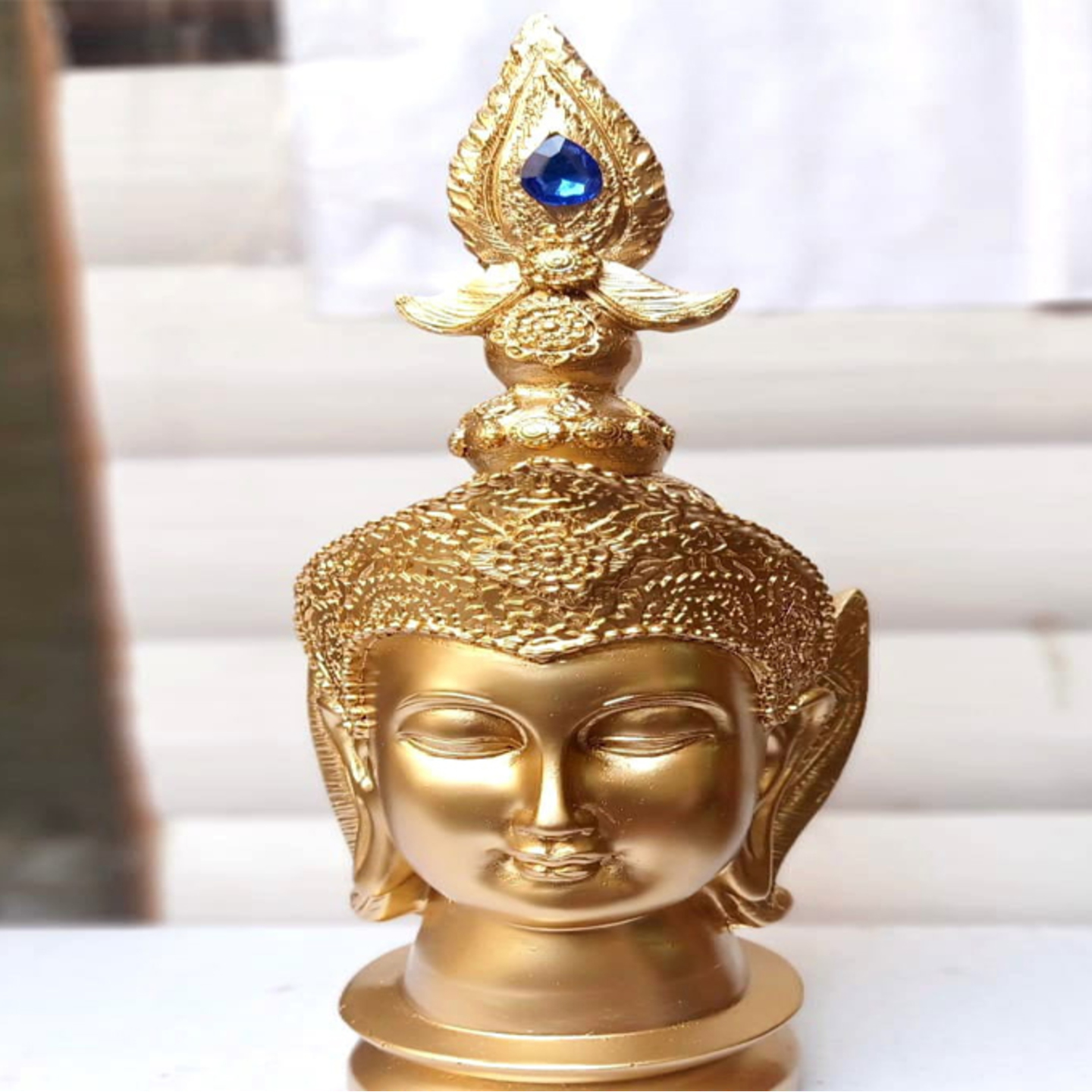 Deesha Planters and Decors Crown Golden Buddha (9X7X23 cms)