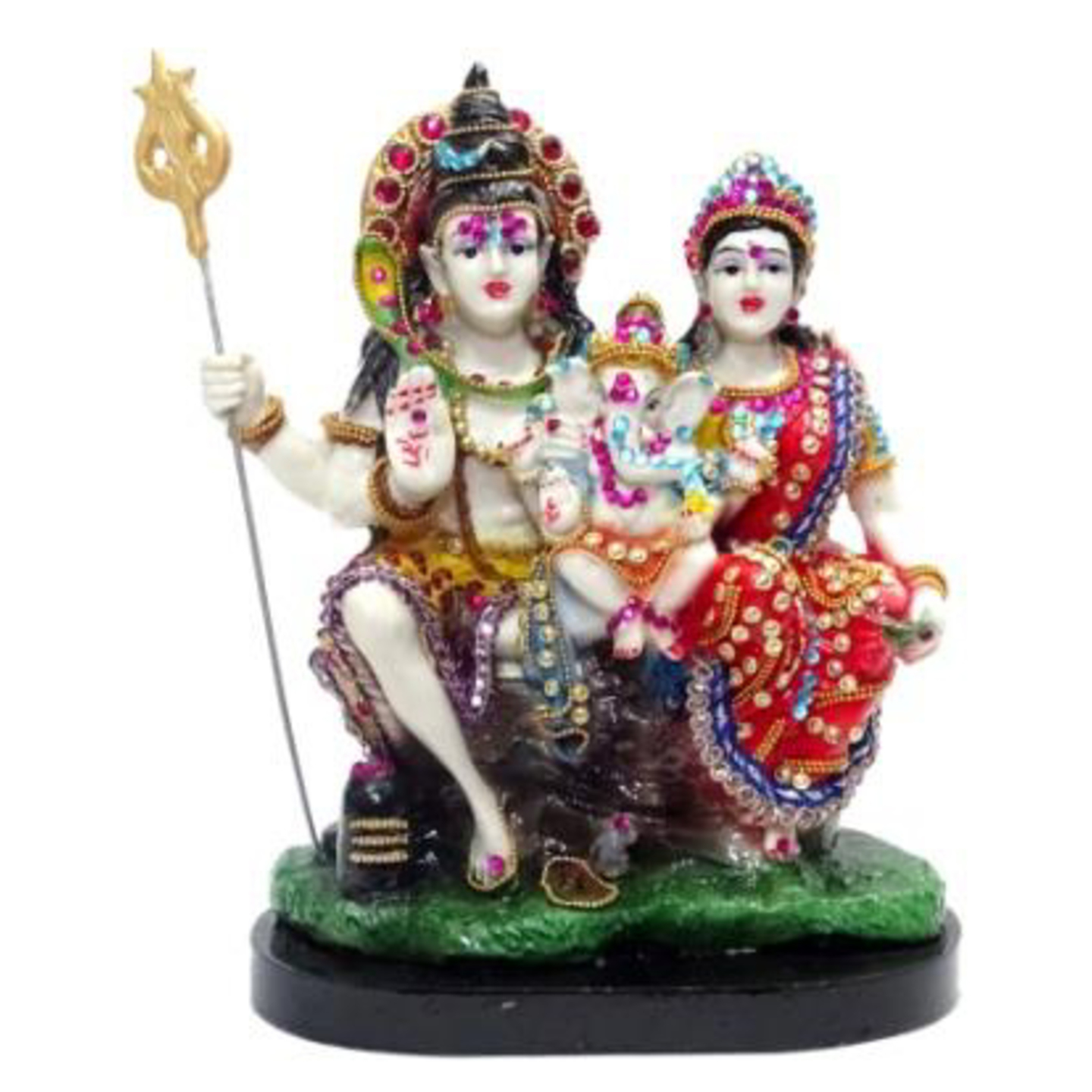Deesha Planters and Decors Beautiful Shiv Family 7.5X5.5X10 inch
