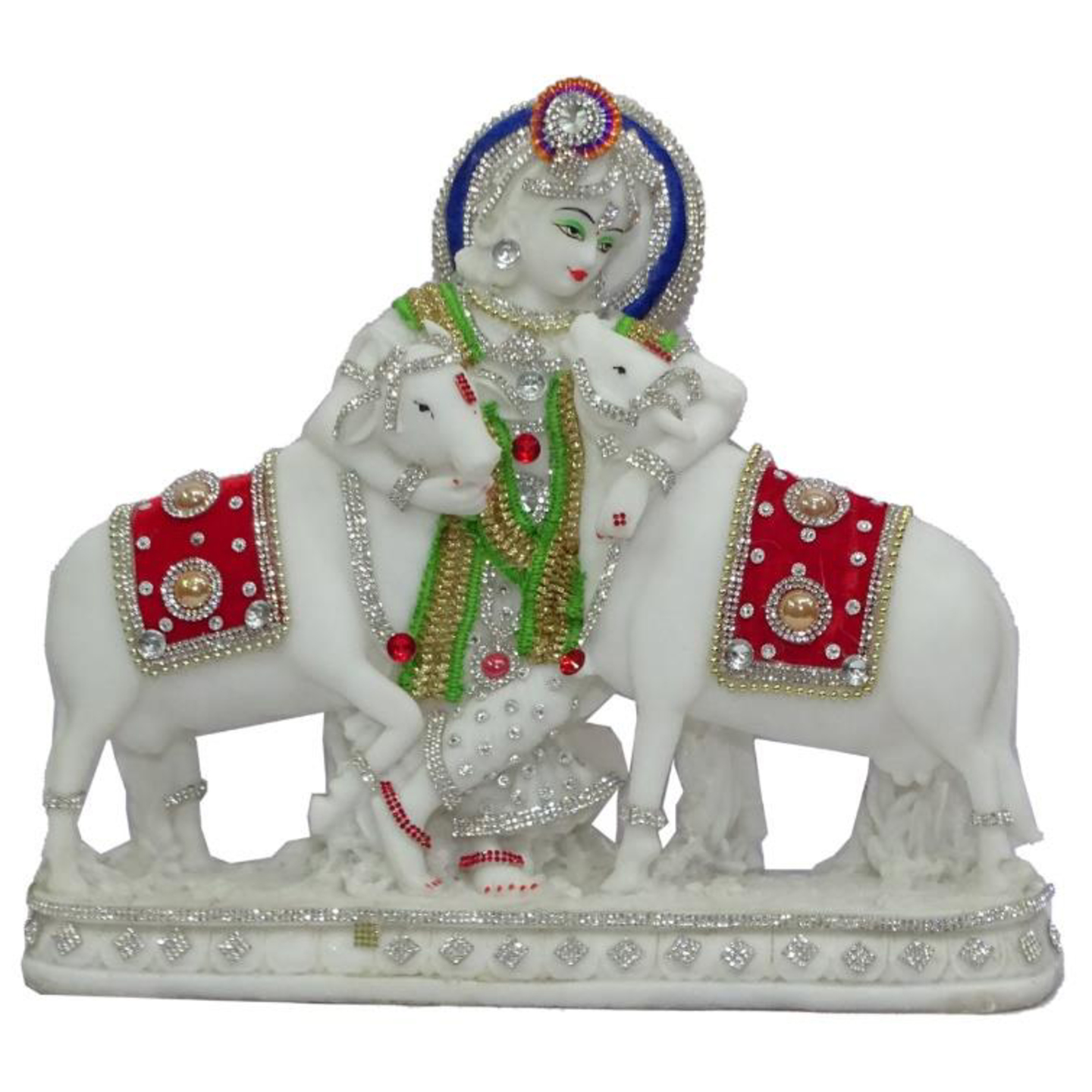 Deesha Planters and Decors Cow Krishna Ji (14.25X3.5X11.5 inch)