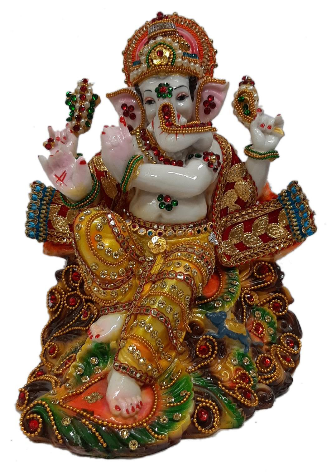 Deesha Planters and Dcor Beautiful Dcor Lord Ganesha Idol Statue 50 Product Dimension LXBXH 8x6x10 inch