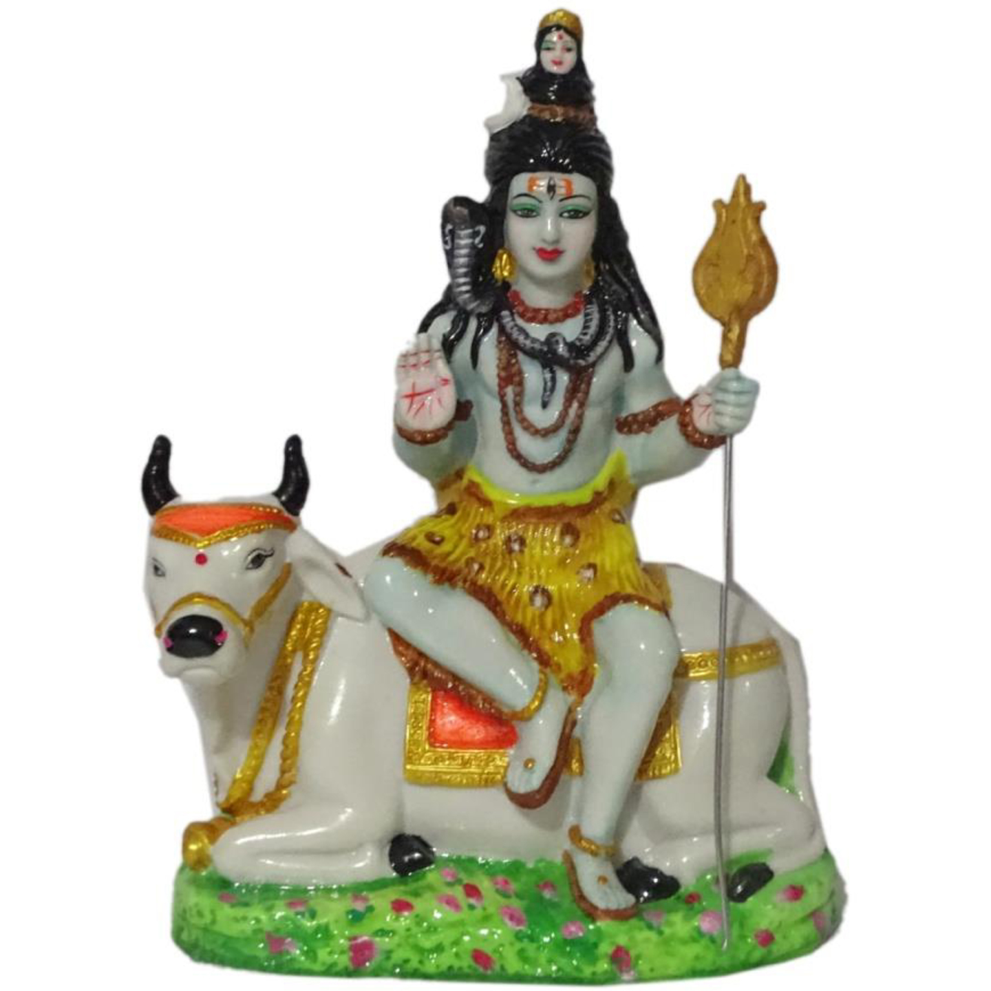 Deesha Planters and Decors Shiv Idol Sitting On Nandi 01 (7.5X4X10")