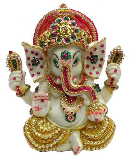 Deesha Planters and Dcor Beautiful Dcor Lord Ganesha Idol Statue 61 Product Dimension LXBXH 7x4x7 inch