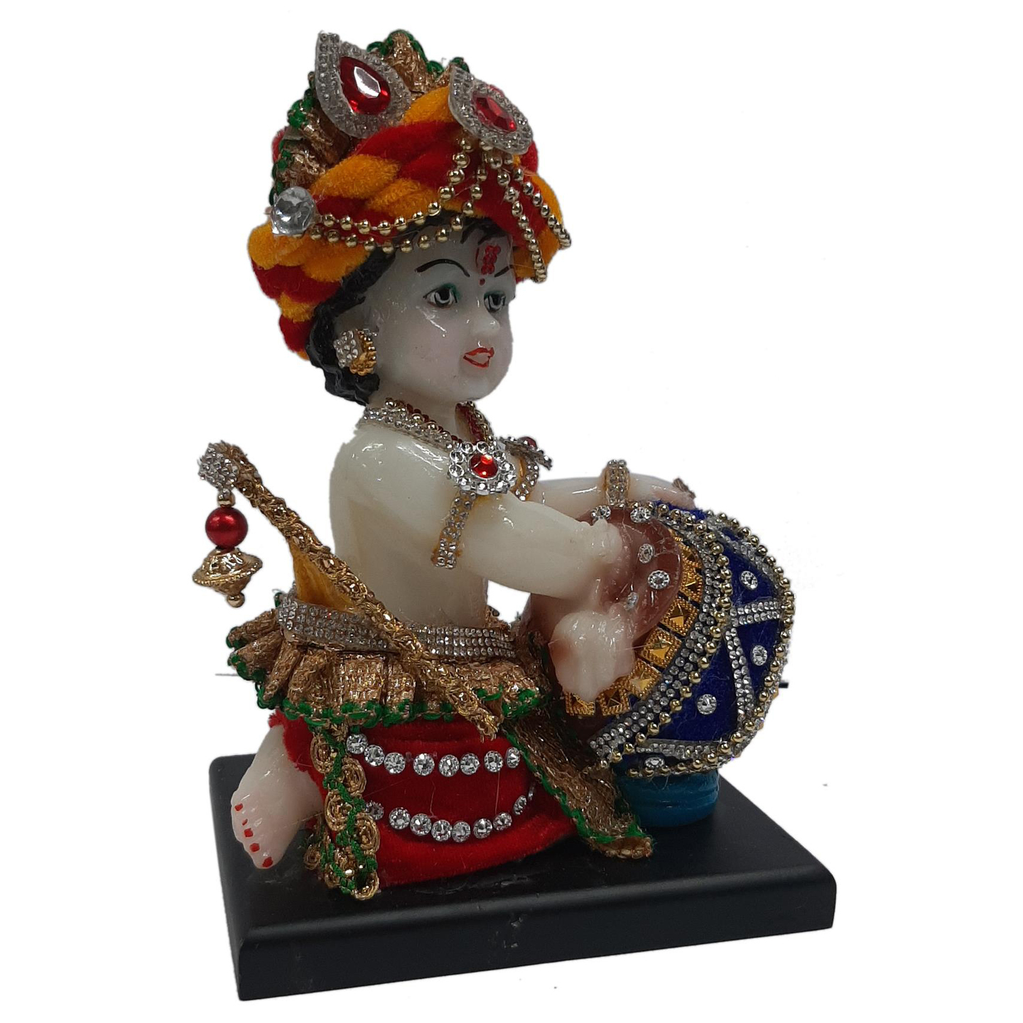 Deesha Planters and Decors Small Makhan Chor Statue (6X4X7.5inch)