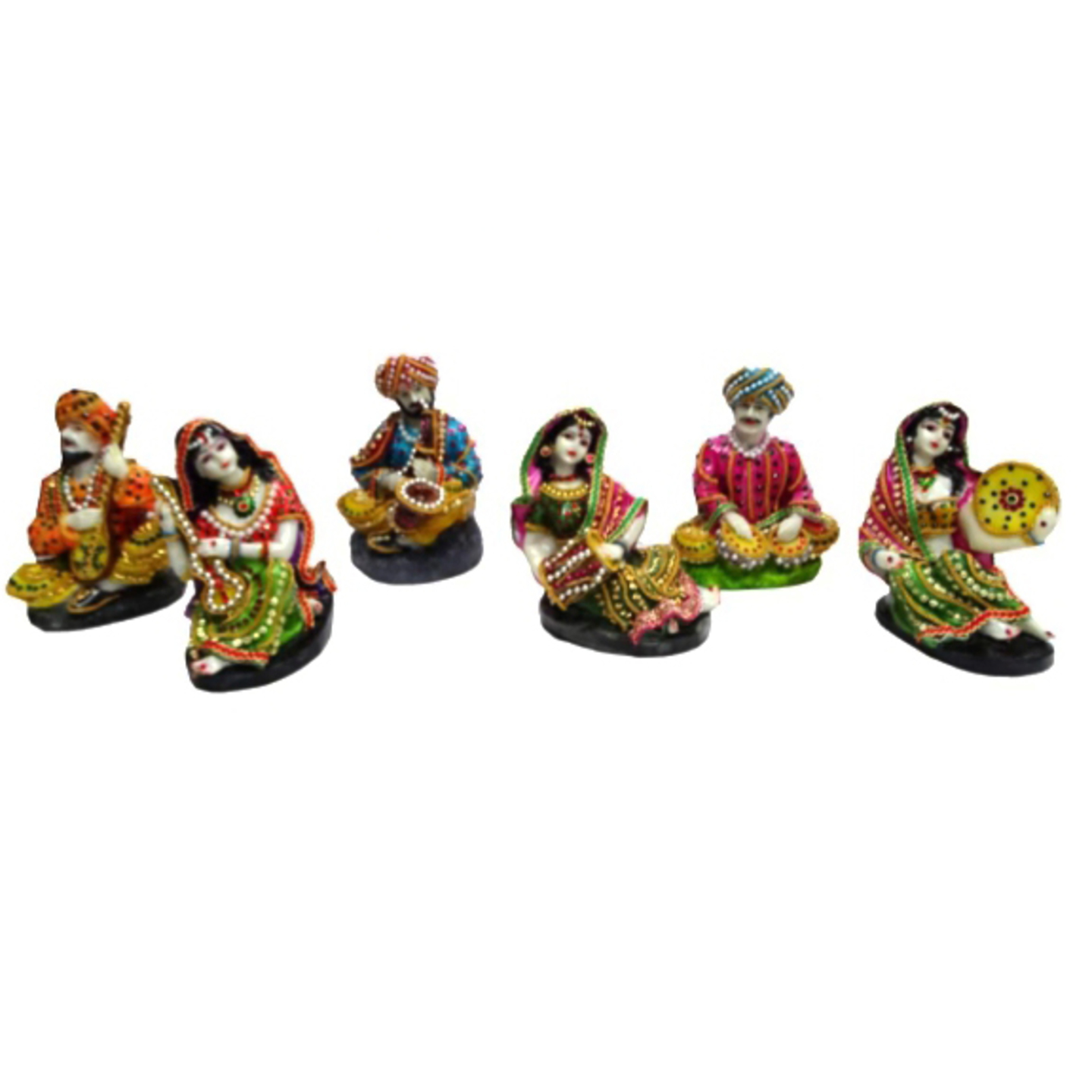 Deesha Planters and Decors Decorative Rajasthani Couple Musical Set 13X11X17 cm per Piece