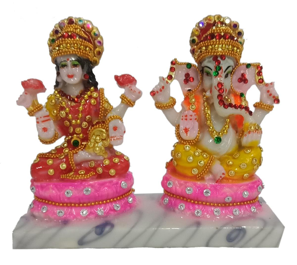 Deesha Planters and Decors Lakshmi Ganesha Idol Statue 7x2.75x6 inch