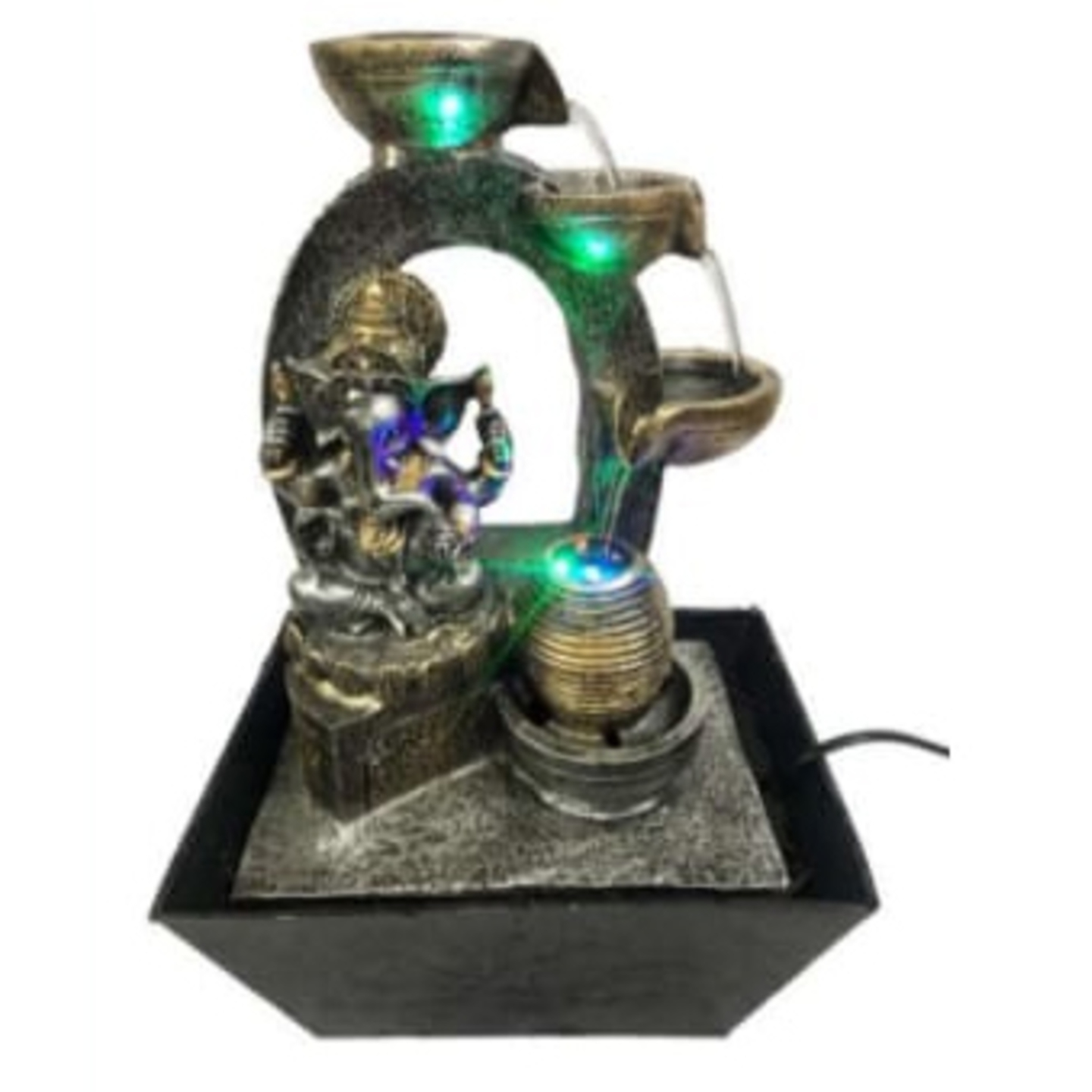 Deesha Planters and Decors Diya Ganesha Fountain Showpiece 10X7.5X16 Inch