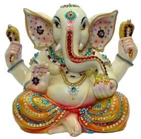 Deesha Planters and Dcor Beautiful Dcor Lord Ganesha Idol Statue 42 Product Dimension (LXBXH): 10x6x8 inch