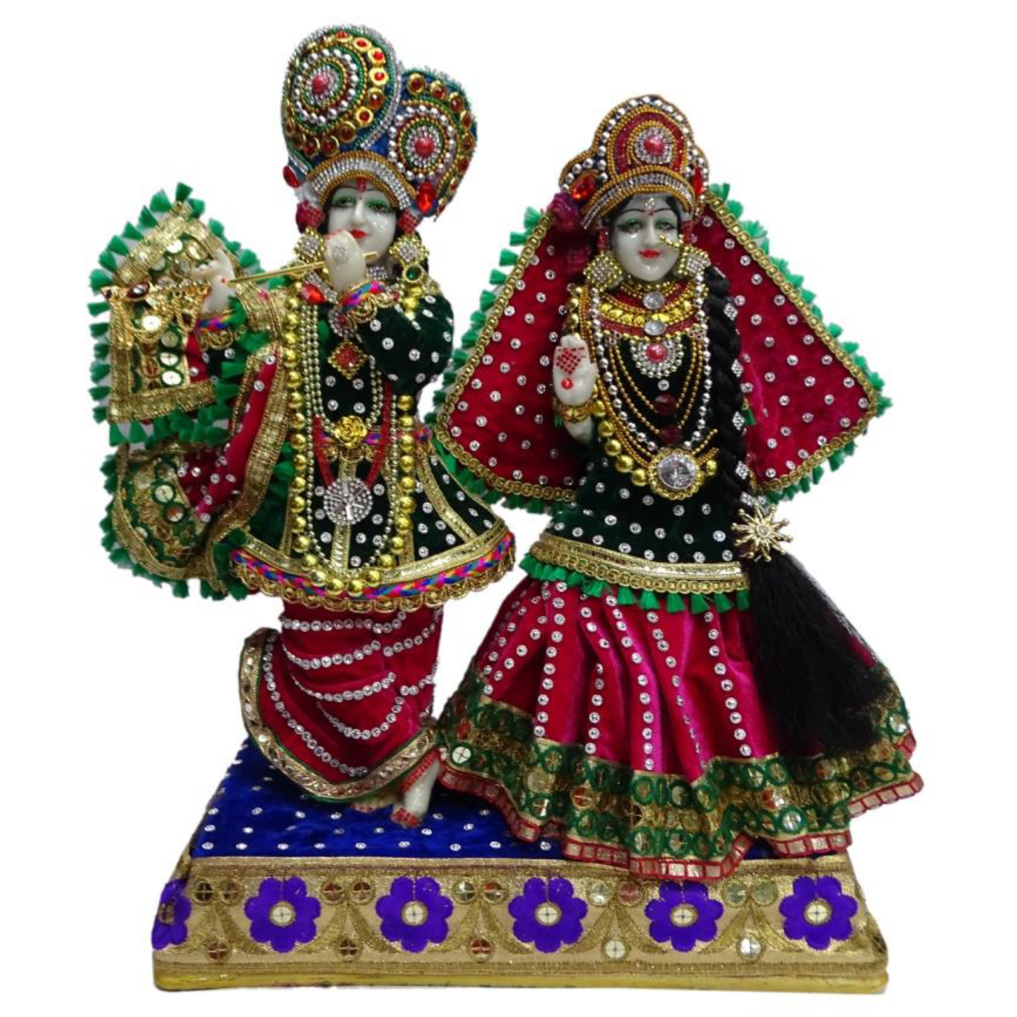 Deesha Planters and Decors Iskon Lord Radha Krishna Statue (13.5x7X18")