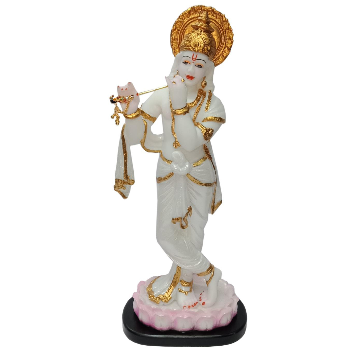 Deesha Planters and Decors Lovely White colored Krishan Ji (6.75X4.25X16.25inch)