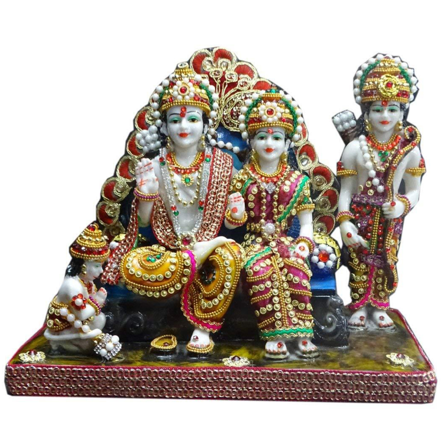 Deesha Planters and Decors Ram Darbar Idol Statue 02 11X5X9 inch