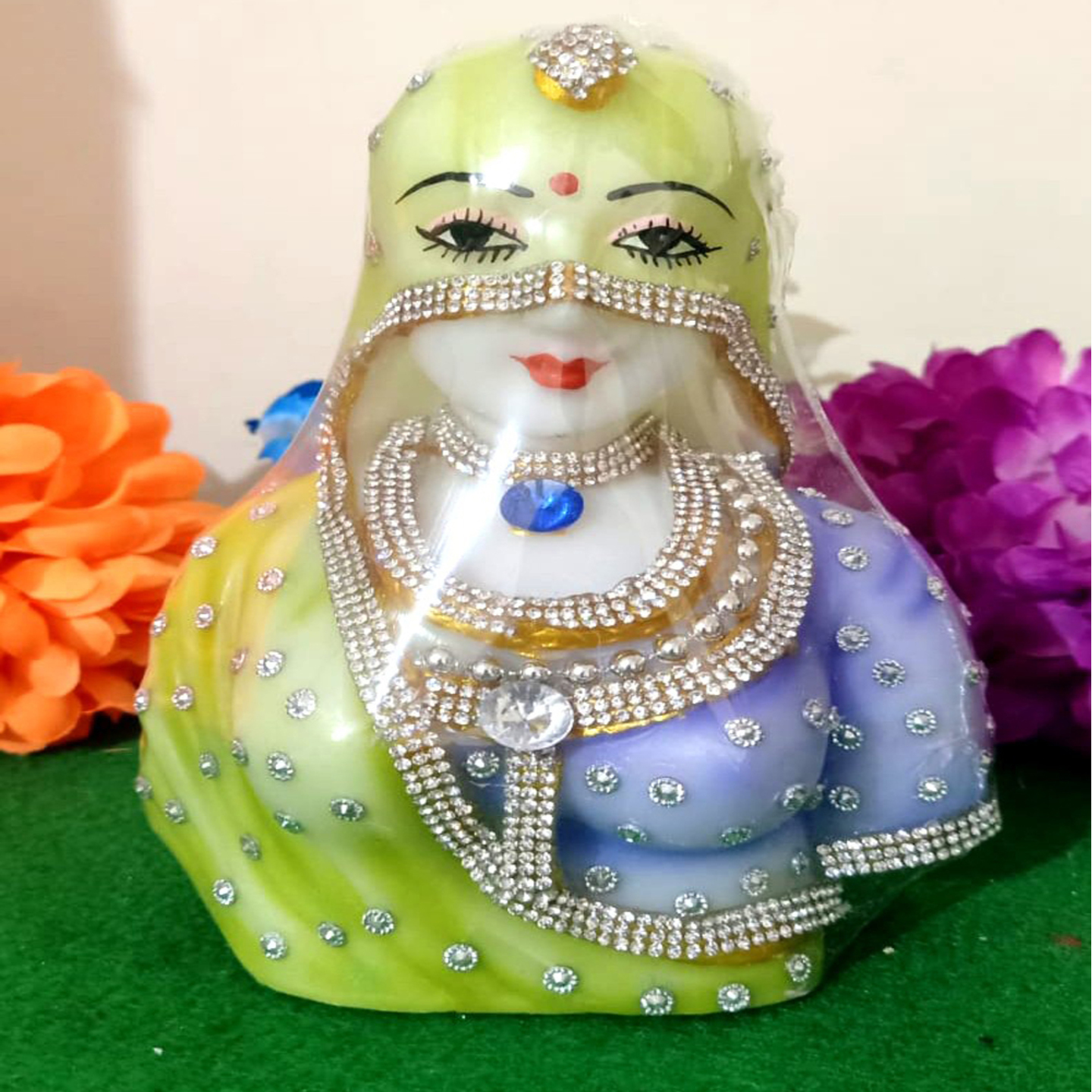 Deesha Planters and Decors Beautiful Rajasthani Bride Statue Showpiece-3 (13X7X17 cm)