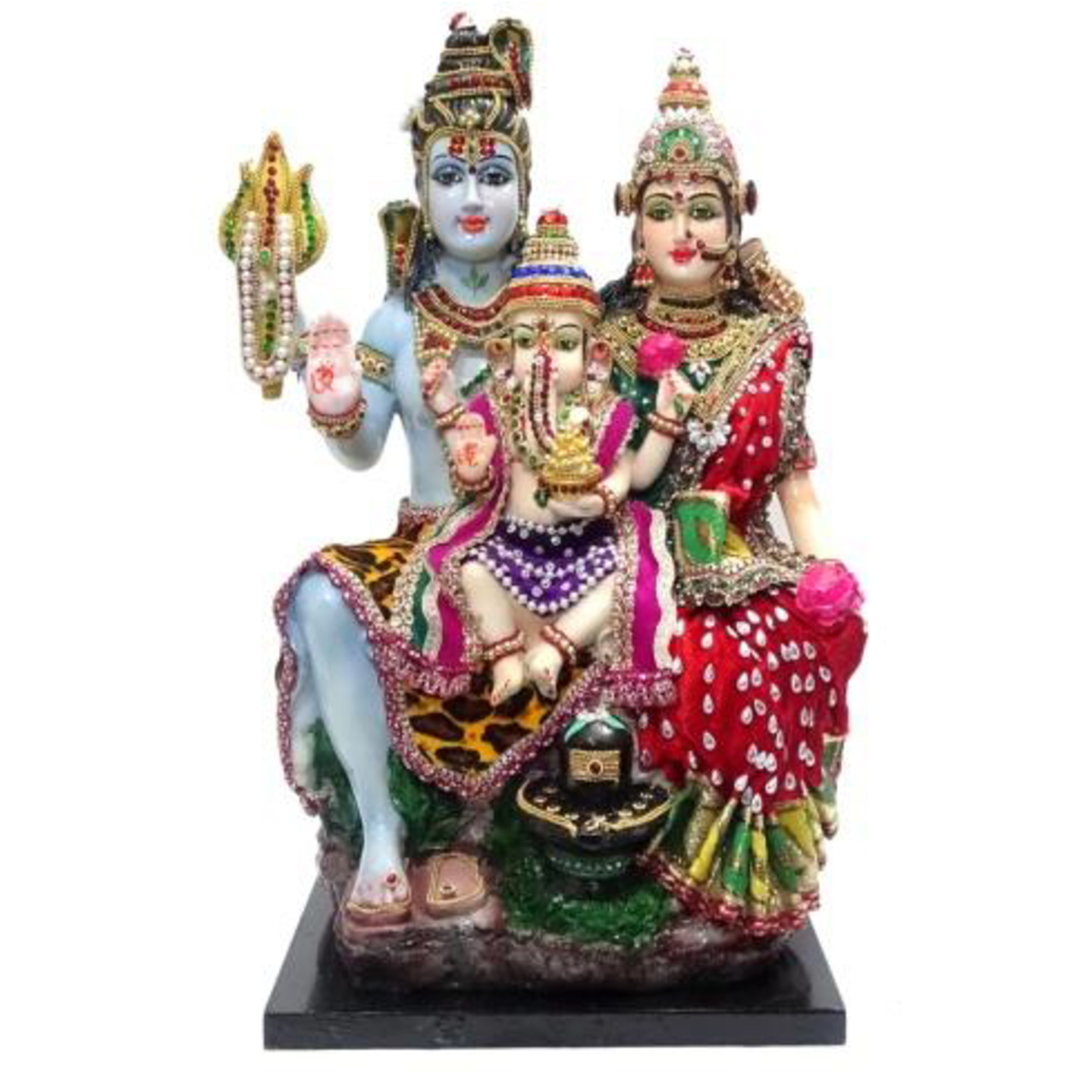 Deesha Planters and Decors Shiv Family Statue 13.75X8.75X17 inch