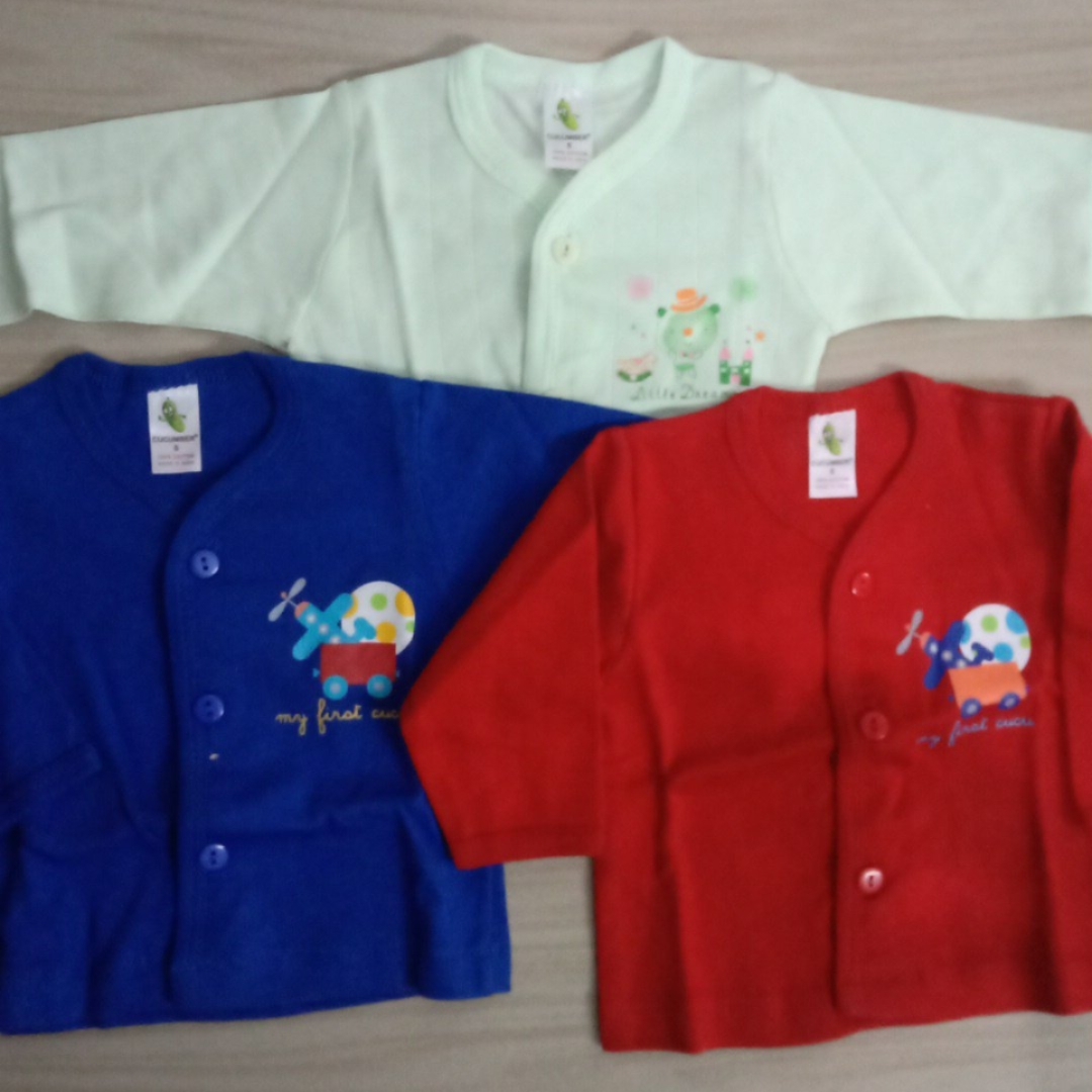 Cucumber New Born Vest Set of 3. 