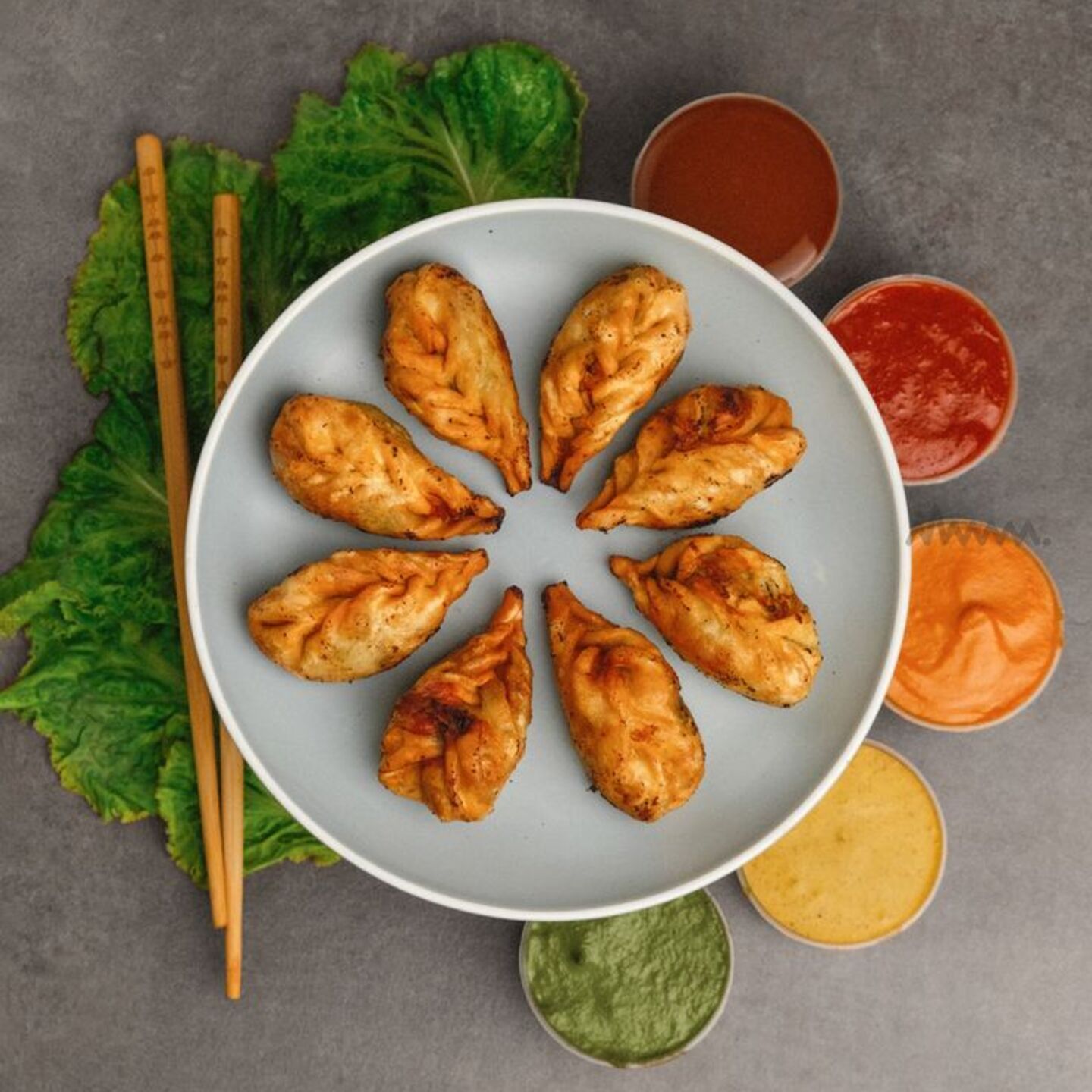 Veg Fried Momos 8 Pc