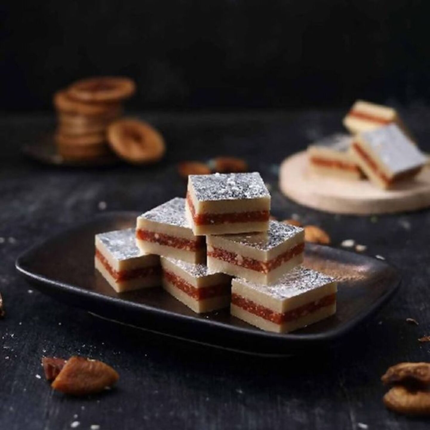 Cashew Anjeer Sandwich Burfi