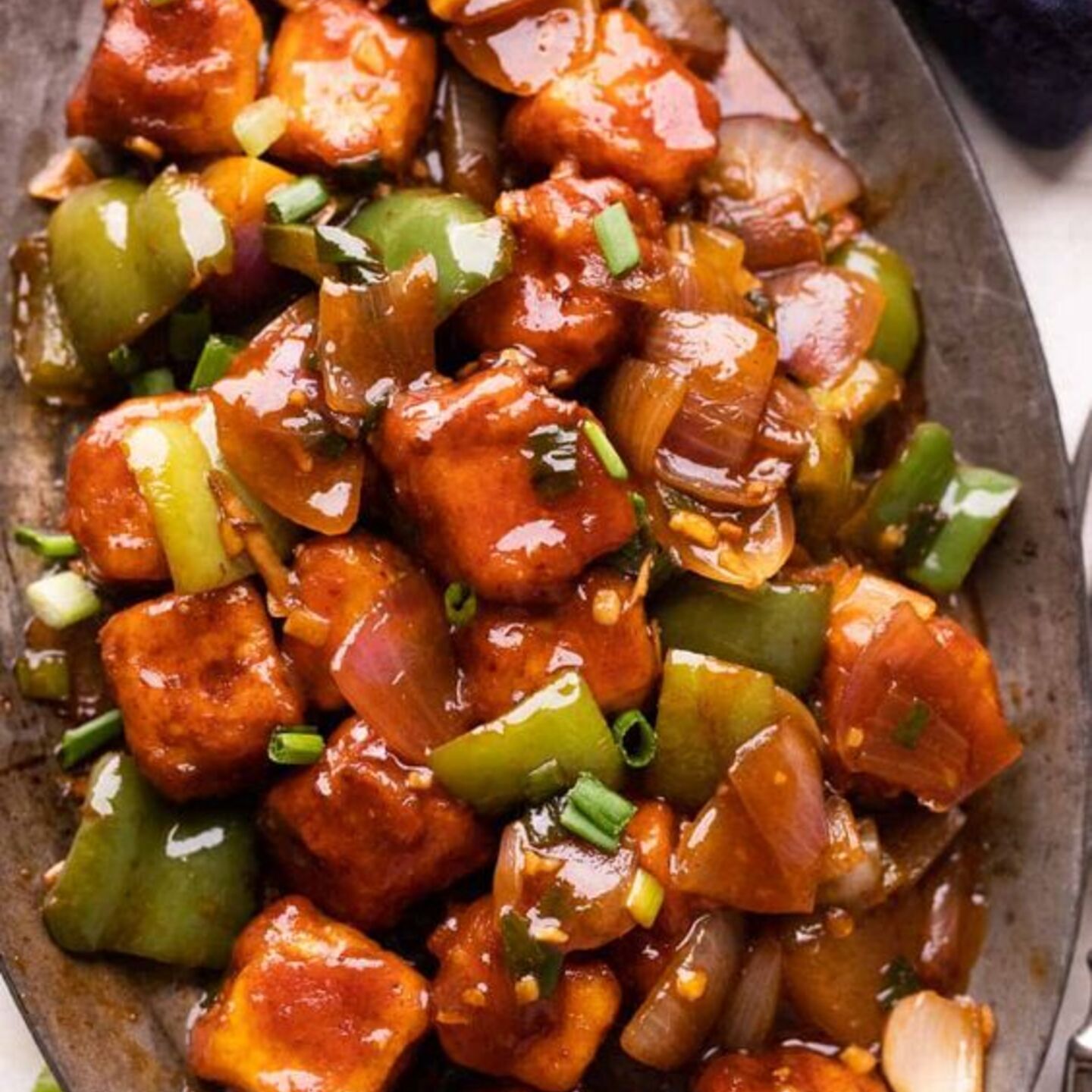 Chilli Paneer Dry  Gravy 1 Portion