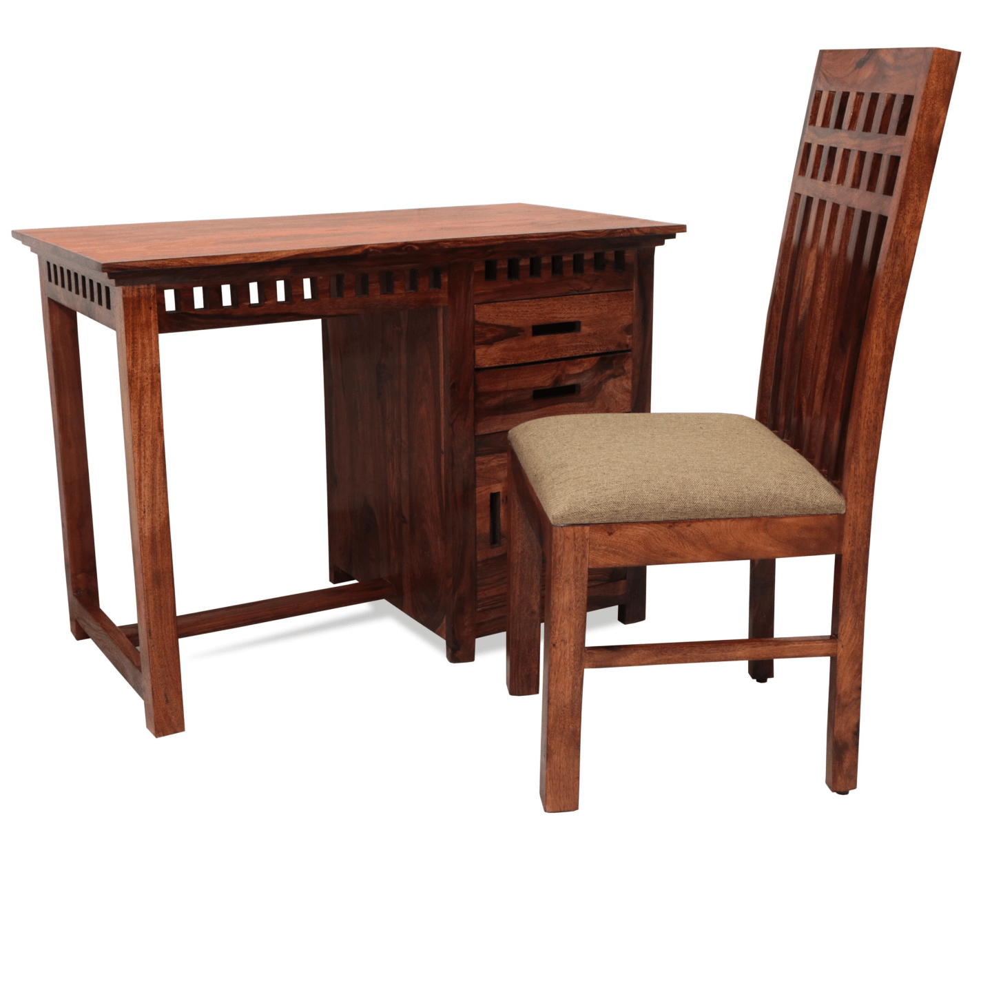 Armania Solid Sheesham Wood Study Table with one Chair