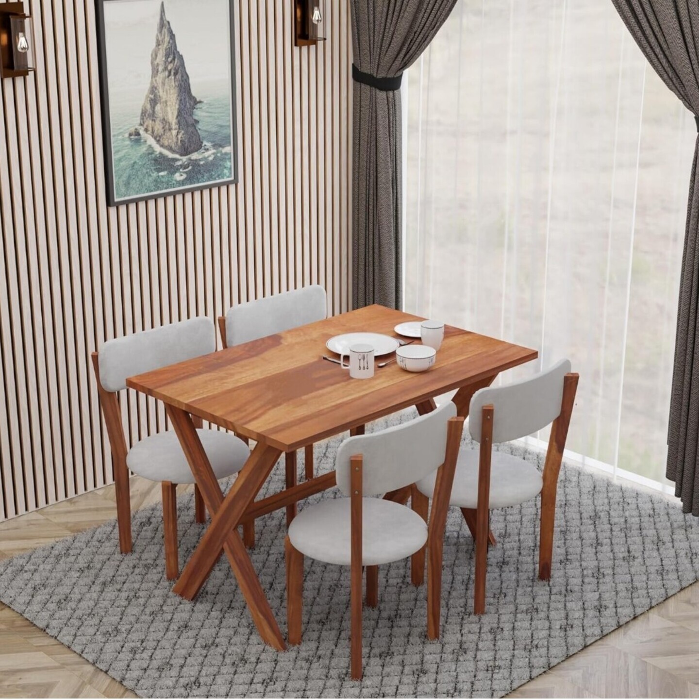 4 Seater Dining Set 