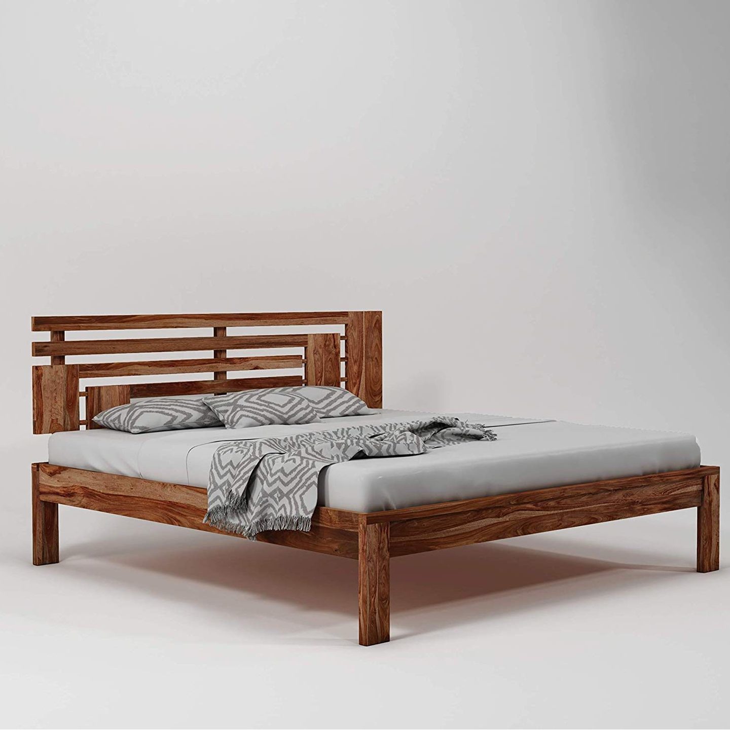 Gunnu Furniture Armenia Solid Sheesham Wood Full Box Storage Bed for Bedroom & Living Room