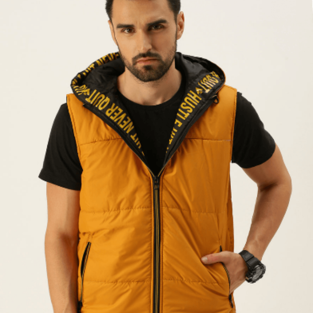 Men's yellow puffer jacket 