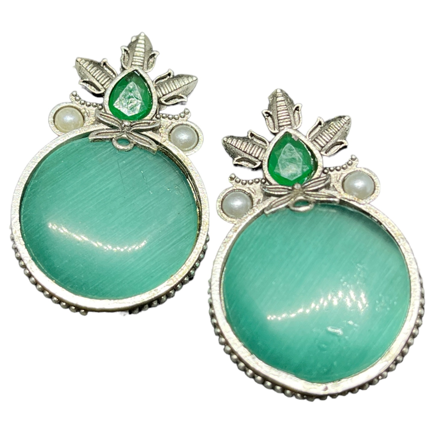 SS Trendy mint Circlet Brass Earrings